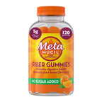 Metamucil Fiber Gummies for Adults, No Sugar Added Orange Flavor, 5g Plant Based Prebiotic Fiber Supplement Blend, 72 Count