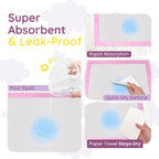 Reli. Disposable Changing Pads for Baby (110 Pack) | 13" x 18" Pink Disposable Diaper Changing Pad Liners | Super Absorbent, Leak-Proof | Waterproof, Quick Dry Underpads