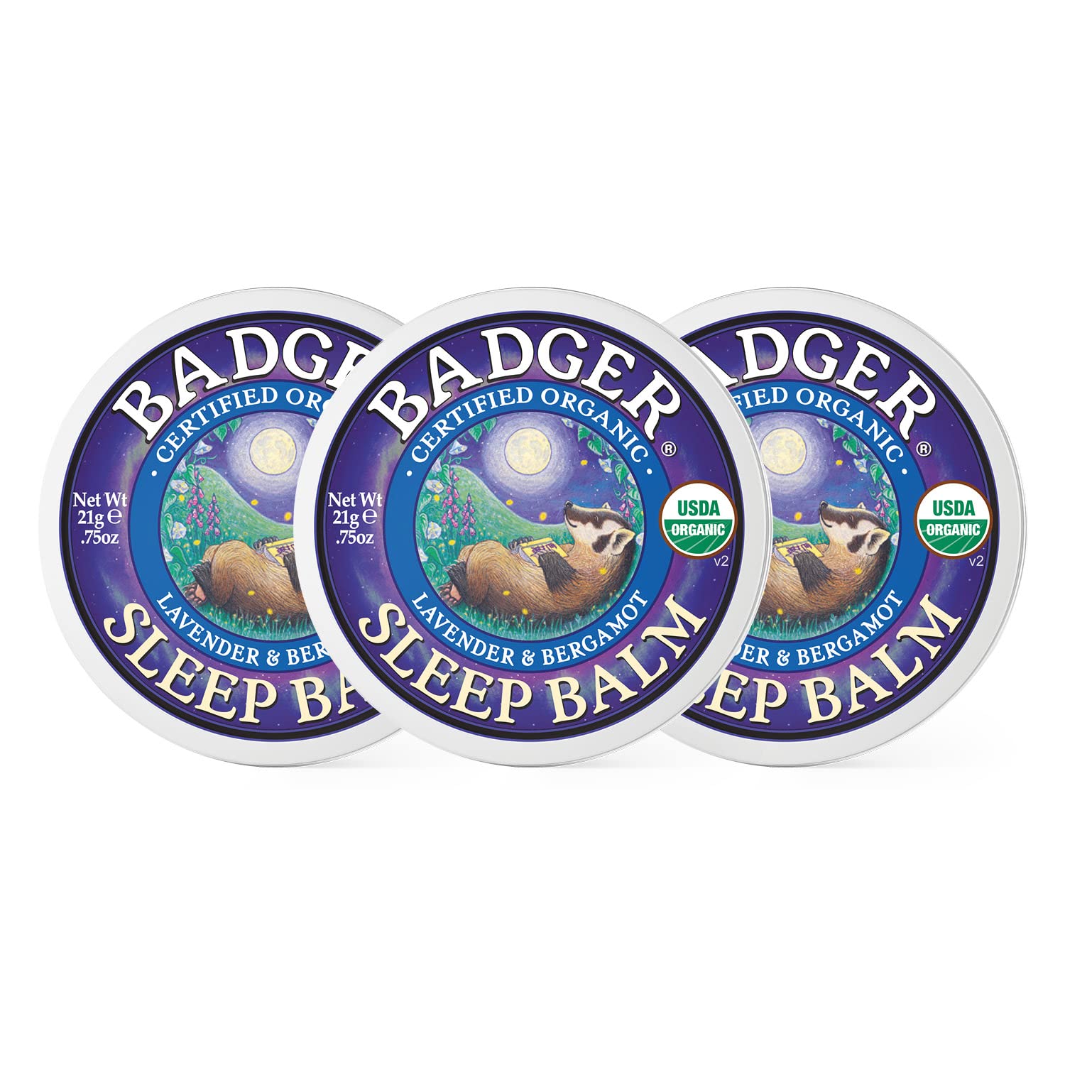 Buy now Badger - Natural Sleep Balm, Lavender & Bergamot, Relaxing and Calming Balm for Children and Adults, 2 oz 0.75 Ounce (Pack of 3) at indiglob india