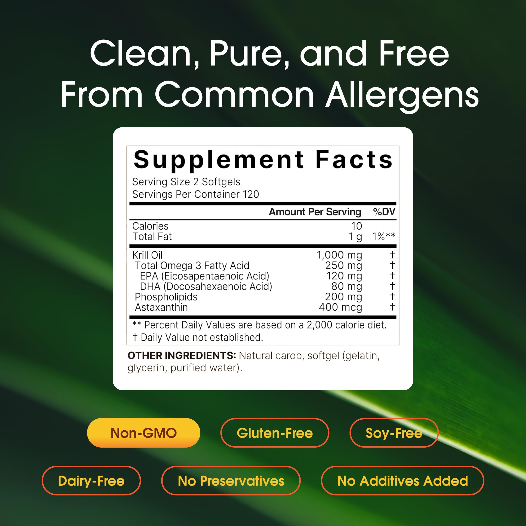 NatureBell Antarctic Krill Oil 1,000mg - 240 Softgels - Omega-3 Heart, Joint & Immune Health Support* - High EPA DHA with Astaxanthin - Non-GMO & Gluten-Free
