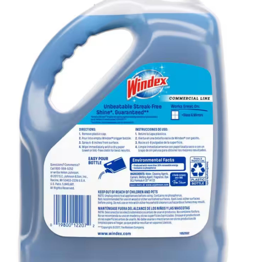 Windex 1 Gallon Refill, Glass Cleaner Refill Refill 1 Gallon Original