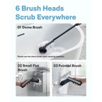 HOTO Cordless Electric Spin Scrubber, 6 Brush Heads, for Bathroom, Tile