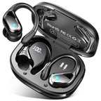 Buy now Ltinist Wireless Earbud, Bluetooth 5.3 Headphones Pure Bass Sound with Earhooks, 75H Battery Over Ear Headphones with Dual-LED Display, IP7 Waterproof Earphones Built-in Microphone for Running Sports at indiglob india