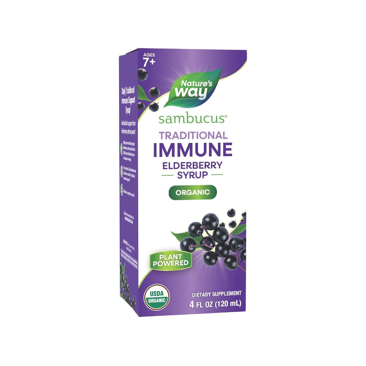 Buy now Nature's Way Sambucus Traditional Immune Elderberry Syrup for Ages 7+, Traditional Immune & Antioxidant Support*, Organic Black Elderberry Extract, USDA Certified Organic, 4 Fl Oz (Packaging May Vary) Default at indiglob india
