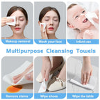 Buy now Cotton Facial Dry Wipes, 100 Count, Deeply Cleansing Disposable Face Towel Wash Cloth, Multi-Purpose for Skin Care, Make-up and Face Wipes, Facial Cleansing at indiglob india