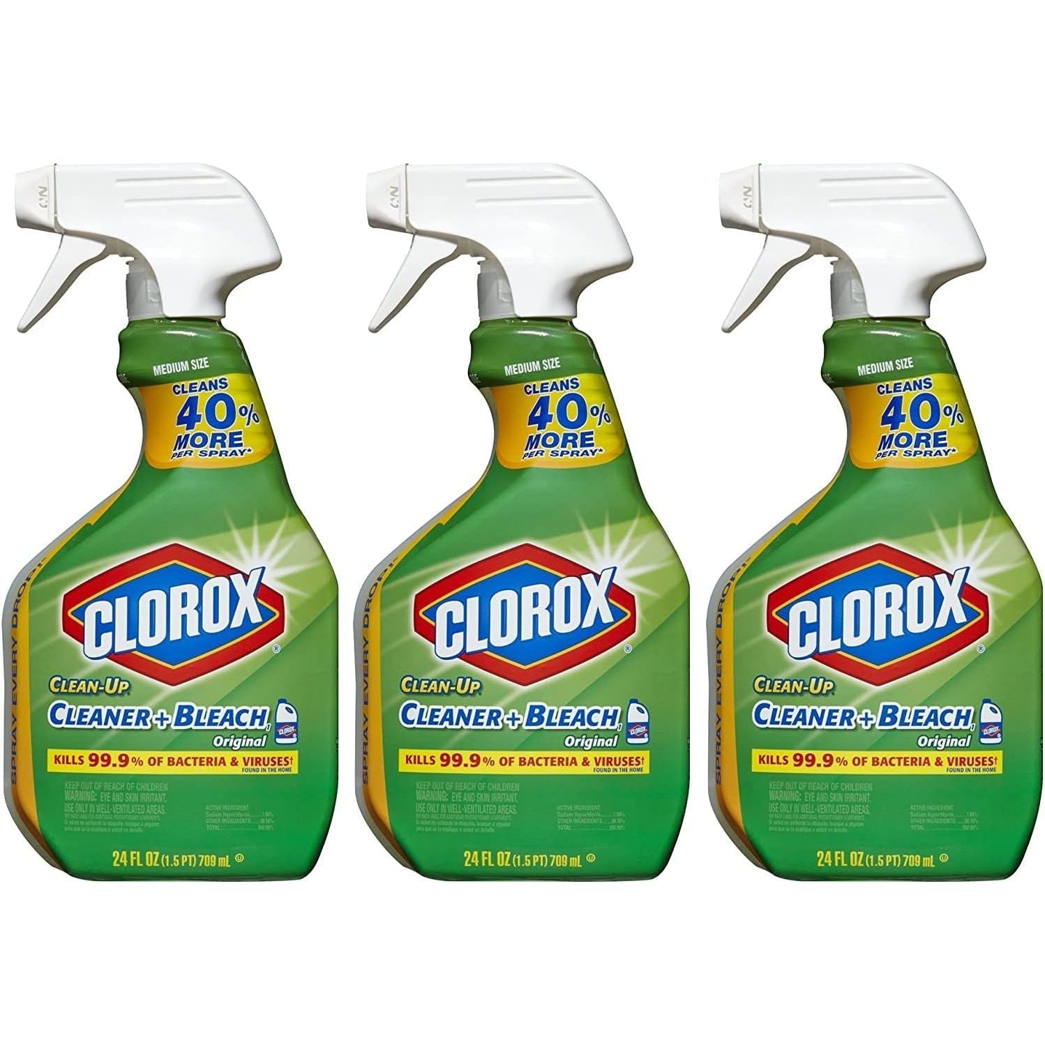 Buy now Clorox Clean-Up All Purpose Cleaner with Bleach - Original, 32 Ounce Spray Bottle (Pack of 3) 31.99 Fl Oz (Pack of 3) Unscented at indiglob india
