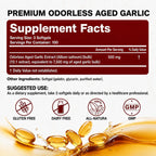 Aged Garlic Extract - 7500mg Odorless 300 Softgels, 2 Years Matured