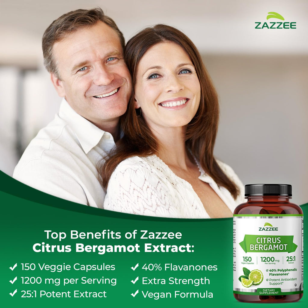 Zazzee Citrus Bergamot 25:1 Extract, 1200 mg Per Serving, 150 Capsules