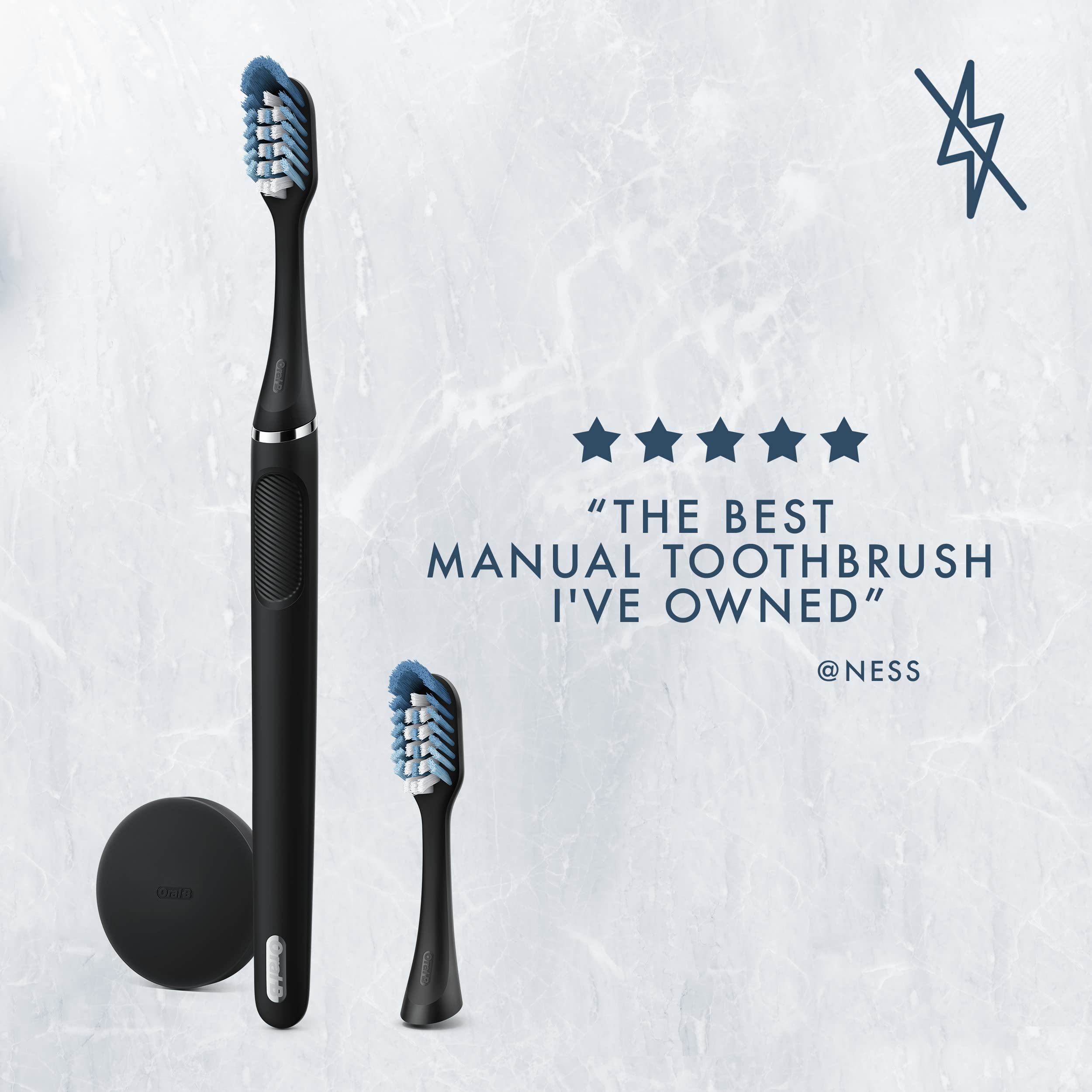 Buy now Oral-B Clic Toothbrush Sensitive Clean Replacement Brush Heads, Black, 2 Count at indiglob india