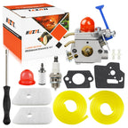 Huztl 128LD Carburetor for Husqvarna 128L 128LDX 128R 128RJ 125R 125RJ 128C 128CD Trimmer Edger 545081848 C1Q-W40A Carb w Tune Up Kit