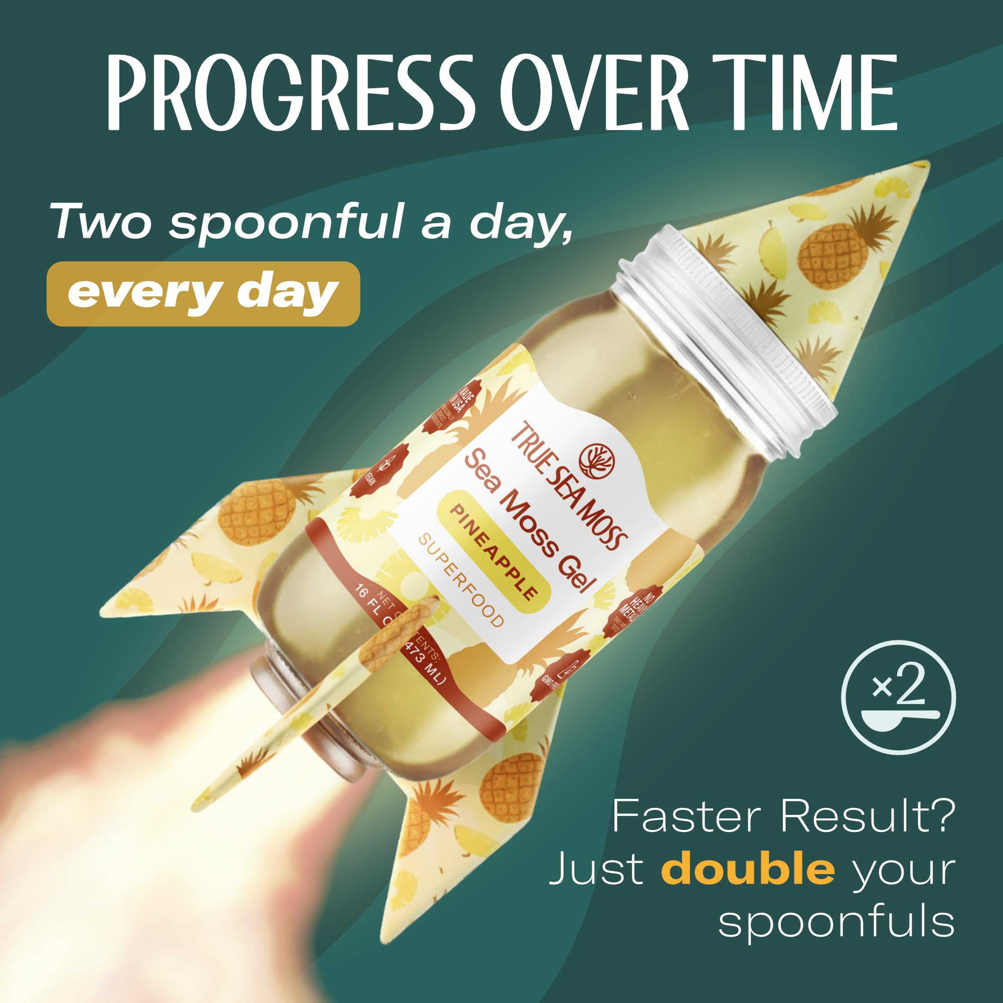 Buy now TrueSeaMoss Sea Moss Gel – Made in USA – Wildcrafted Seamoss, Fruits & Jarred Vegetables – Pineapple, Pack of 1 (Labels may Vary) at indiglob india