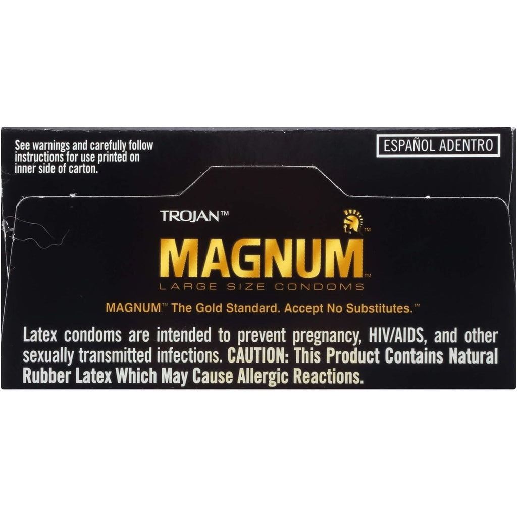 Buy now Trojan Magnum Large Size Lubricated Condoms - 12 count at indiglob india