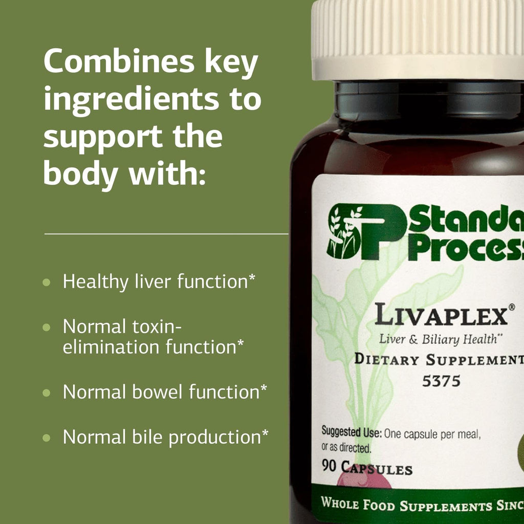 Buy now Standard Process Livaplex - Whole Food Bowel, Digestion and Digestive Health, Liver Health and Gallbladder Support with Spanish Black Radish, Betaine Hydrochloride, and Organic Carrot - 90 Capsules at indiglob india