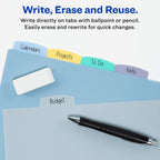 Avery Big Tab Write & Erase Plastic Dividers, 5-Tab, Color, 1 Set
