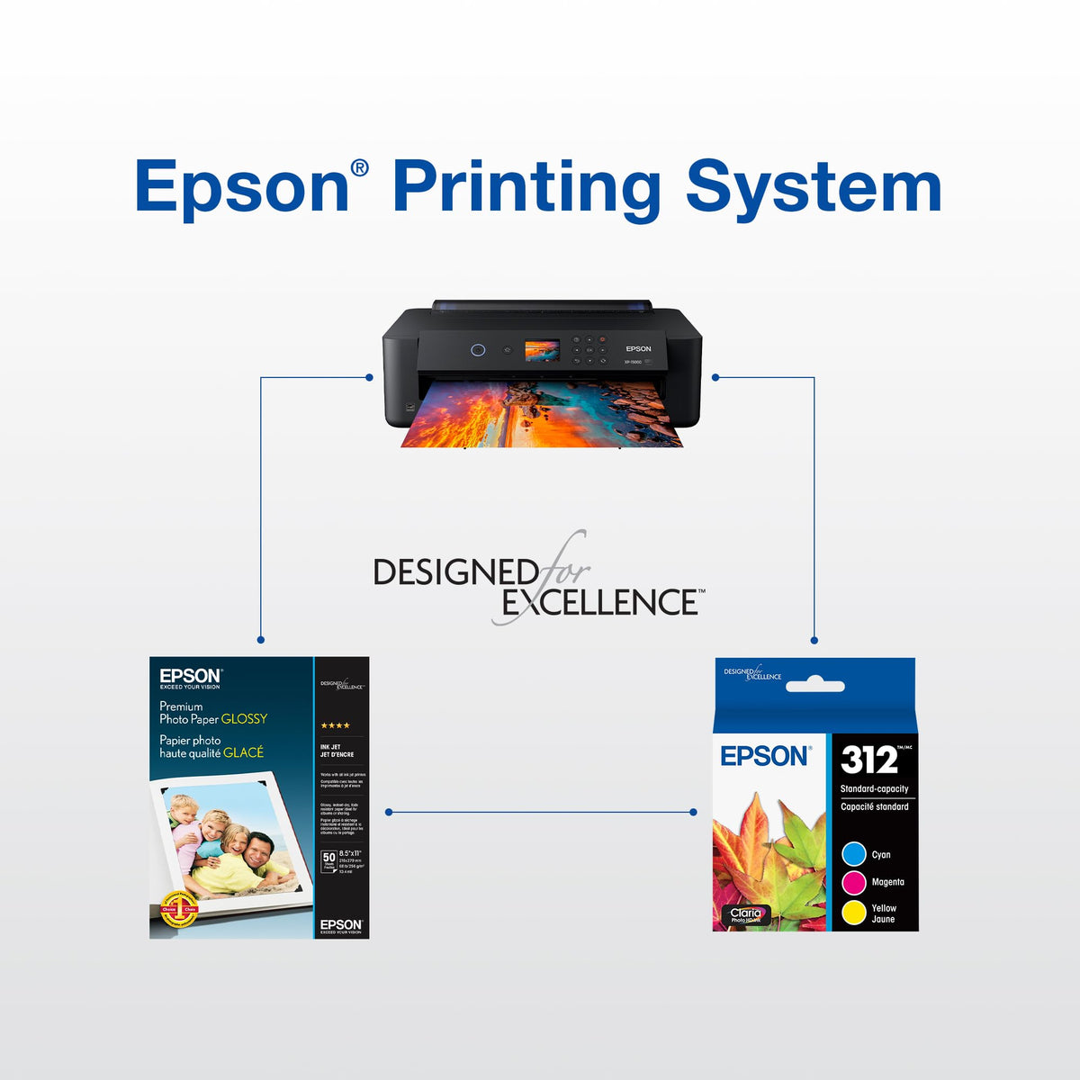 Epson 312 Claria Photo HD Ink High Capacity Yellow Cartridge (T312XL420-S) Works with Expression XP-8500, 8600, 8700, 15000