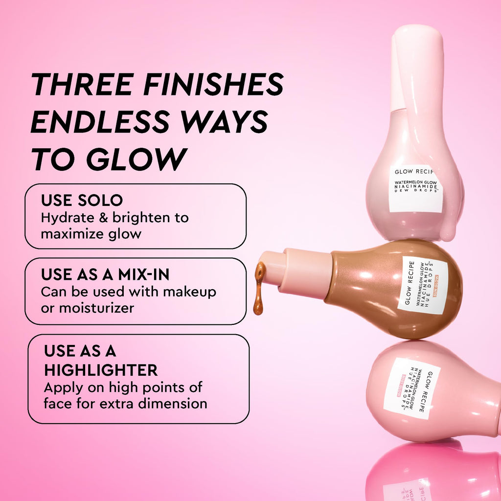 Buy now Glow Recipe Skin Care Set, Dew & Hues Must-Haves - Limited Edition Travel Size Gift Set with Niacinamide Dew Drops, Hue Drops Sun Glow & Rosy Glow (15ml Trio) at indiglob india