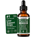 Purelia Liver Restore Drops, Milk Thistle Liquid Supplement, 120 mL | Milk thistle drops with dandelion, artichoke, NAC, choline and L-glutathione for daily liver wellness and antioxidant support