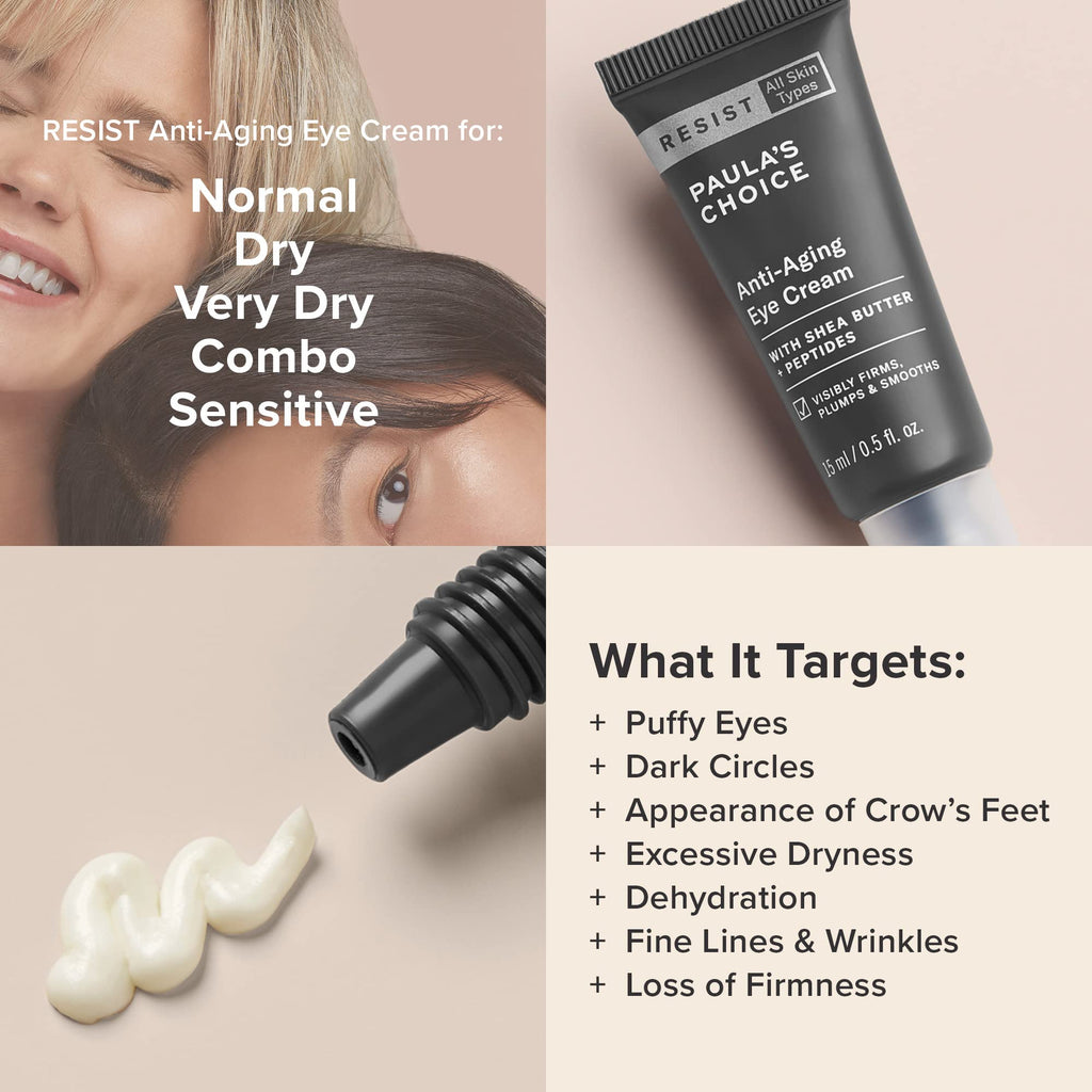 Buy now Paula's Choice RESIST Anti-Aging Eye Cream with Shea Butter & Vitamin C for Puffy Eyes, Wrinkles, Fine Lines & Crow's Feet, 0.5 Fl Oz at indiglob india