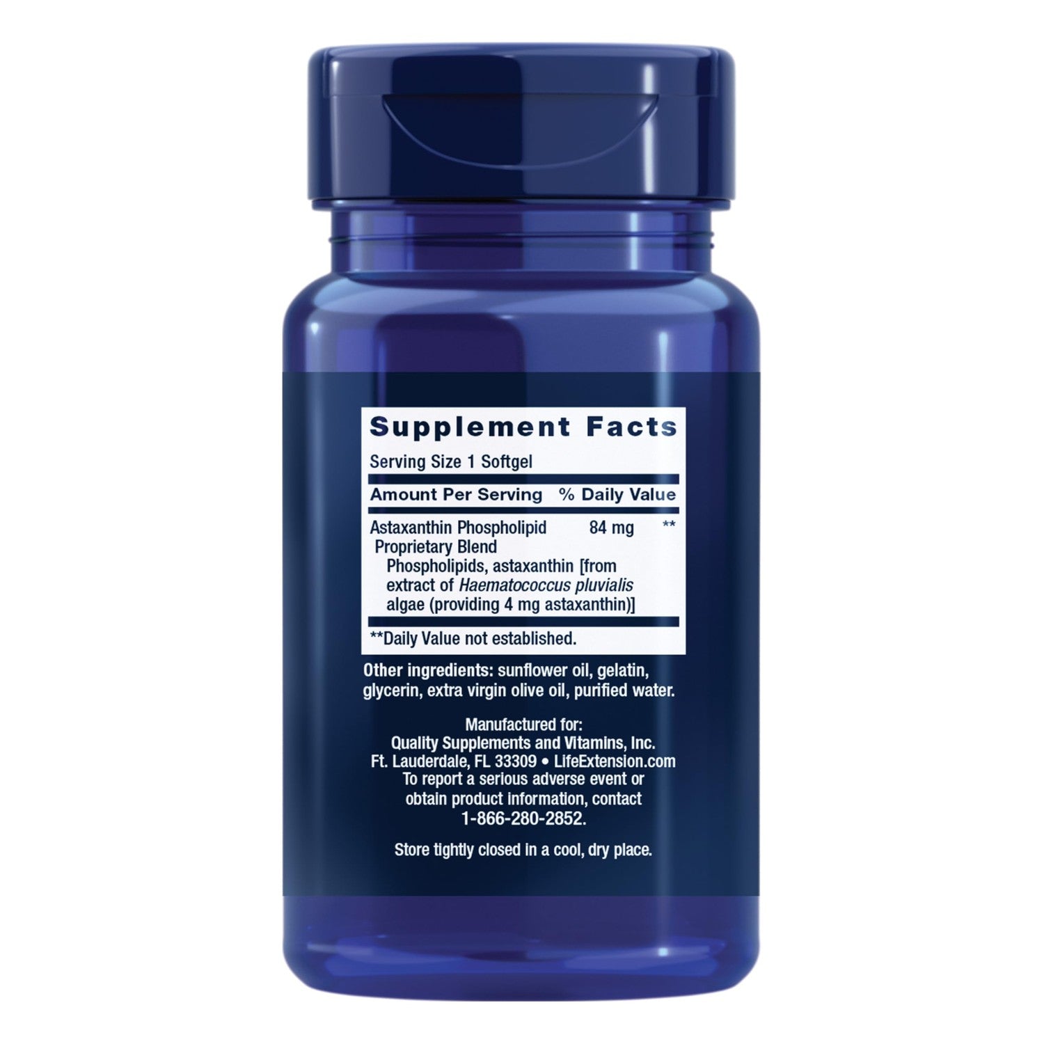 Life Extension Astaxanthin with Phospholipids – Antioxidant Support, Eye Health – Algae-Derived – Gluten-Free, Non-GMO – 30 Softgels | Astaxanthin with Phospholipids, Algae-Derived Antioxidant Support, Gluten-Free & Non-GMO