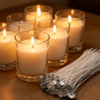 100 Piece Pre-Waxed Cotton Wick, 6 Inch with Tabs for DIY Candle Making