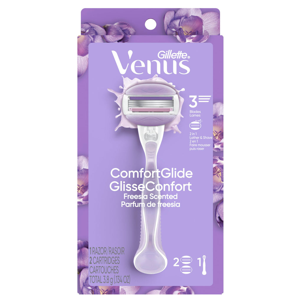 Gillette Venus ComfortGlide Freesia Women's Razor - 1 handle + 2 refills