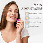 180 Pcs Interdental Brushes, Braces Brush with Individual Packaging