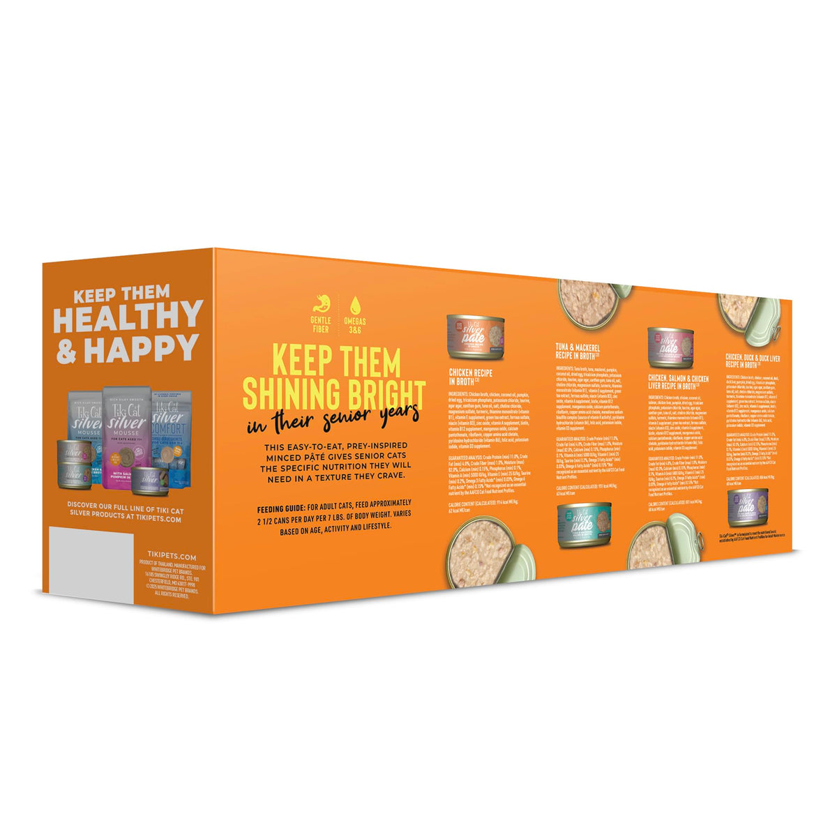 Tiki Cat Silver Paté Wet Cat Food, Variety Pack, 2.4 oz. Can (12 Count)