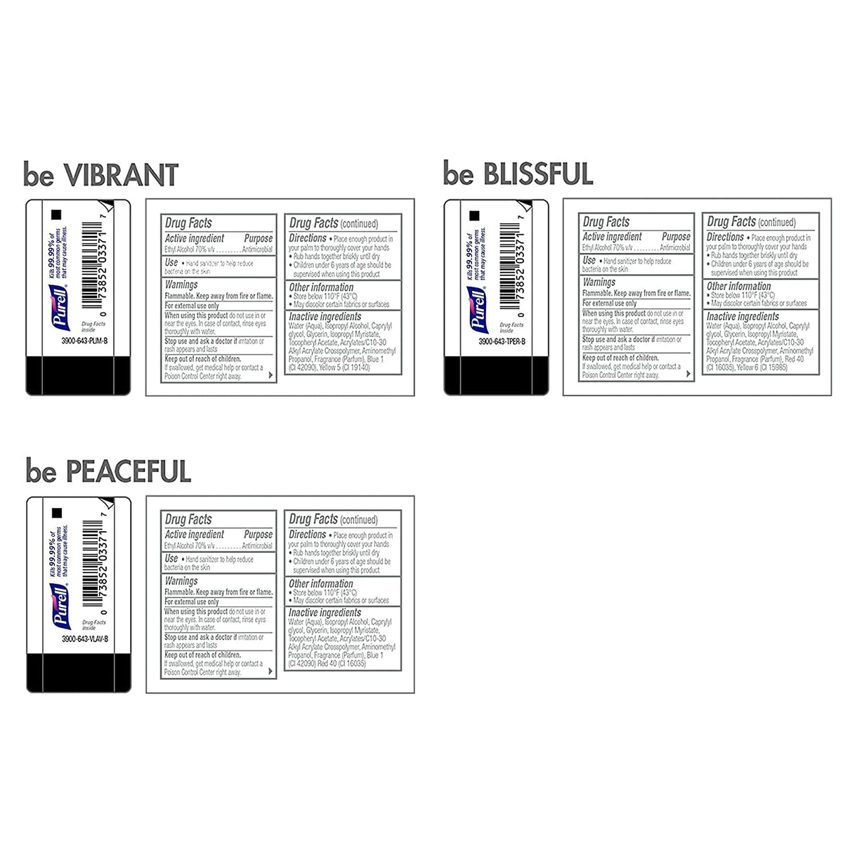 Purell Hand Sanitizer Gel Variety Travel Pack 12ct x 1oz - 3901-24-CMRMETRY