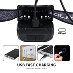 Outdoor Headlamp, USB Rechargeable, 12 Hour Continuous Lighting