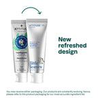 Attitude Toothpaste with Fluoride, Prevents Tooth Decay and Cavities, Vegan, Cruelty-Free and Sugar-Free, Blueberry, 4.2 Oz