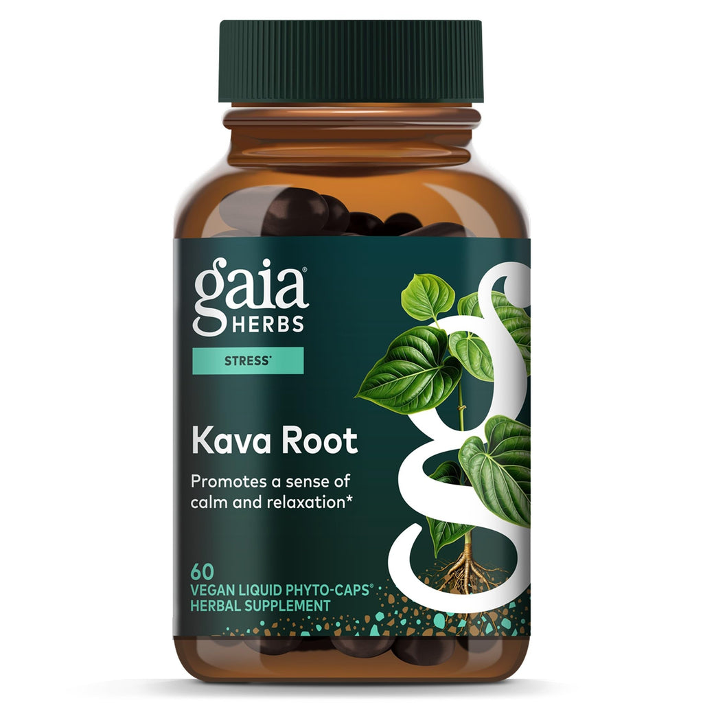 Gaia Herbs Kava Root, 60 Vegan Capsules, 60 Servings