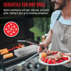 Kaluns Universal Stainless Steel Smoker Box, Gas or Charcoal Grill Smoke Box, Works with Wood Chips, add Delicious Smoked Flavor, Hinged Lid,Warp Free Grill Accessories