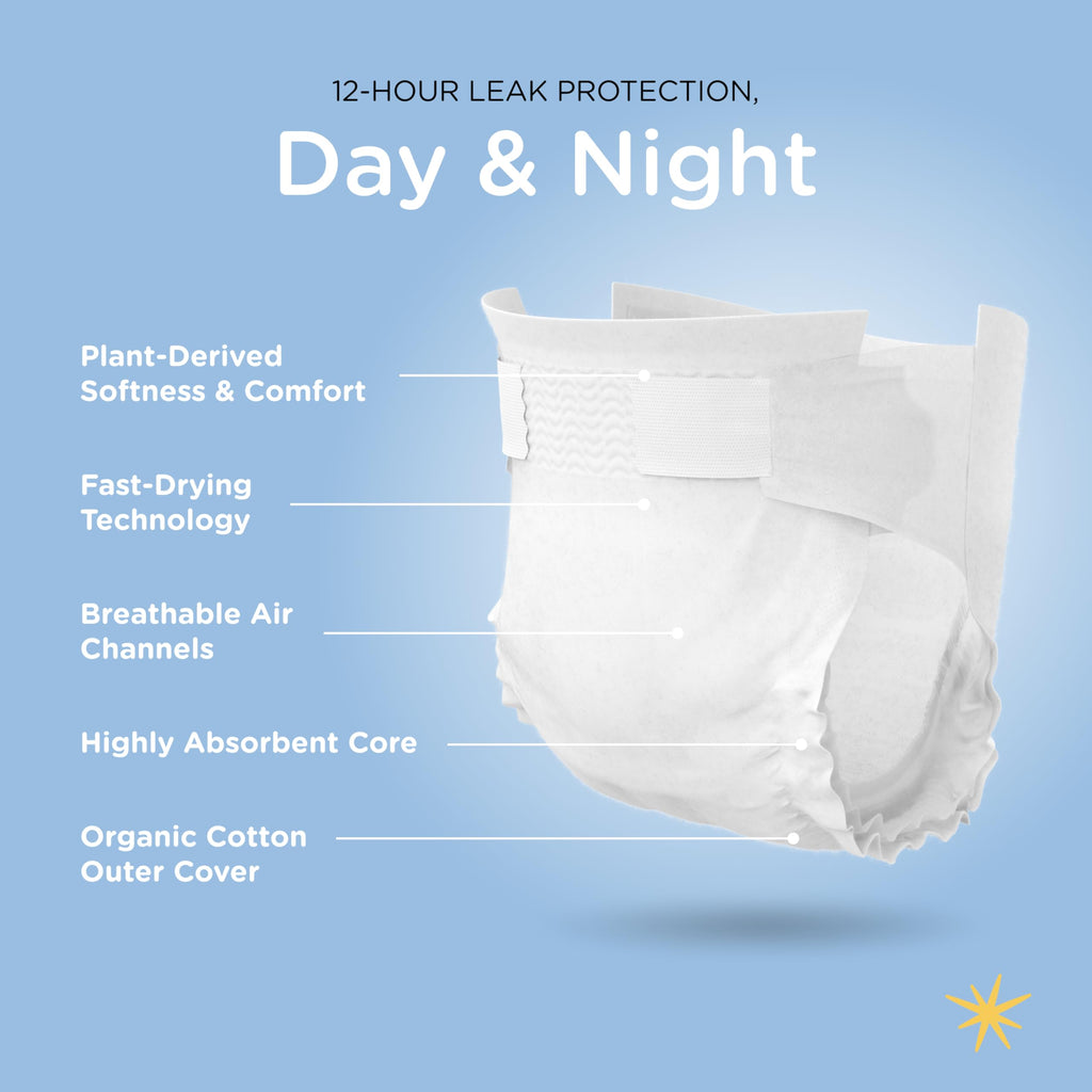 HealthyBaby Non-Toxic Diapers for Sensitive Skin - Size 1, 33 Count