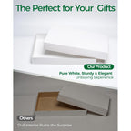 SUNCOLOR White Gift Boxes with Lids for Presents, 12 Pack Assorted