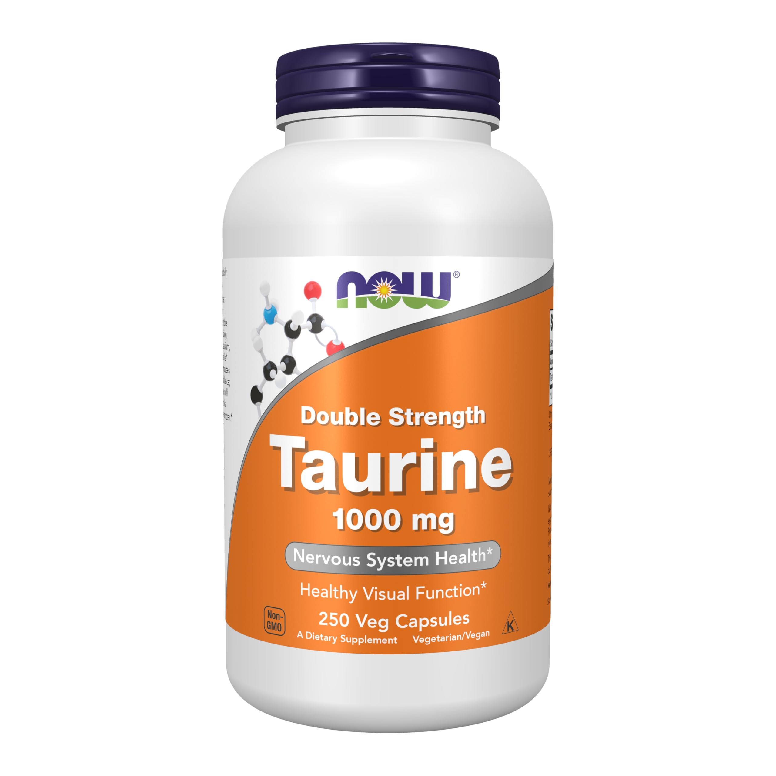 Buy now NOW Foods Supplements, Taurine 1,000 mg, Double Strength, Nervous System Health*, 250 Veg Capsules at indiglob india