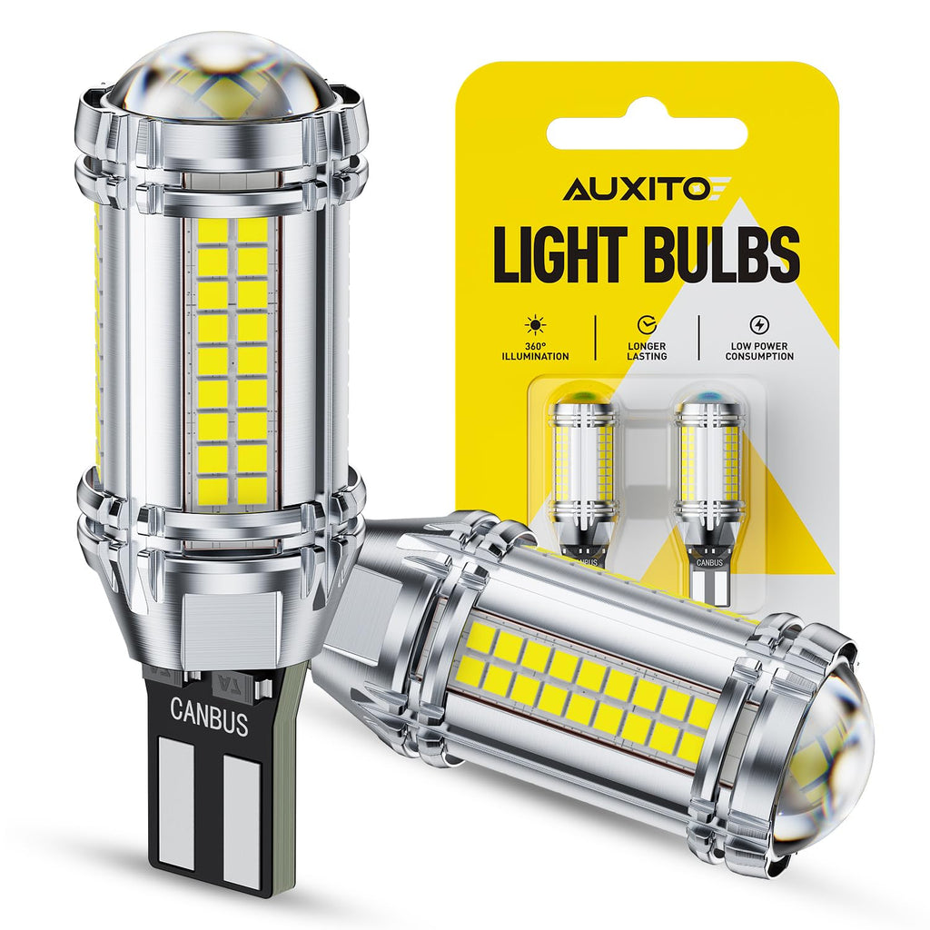 Buy now AUXITO 194 LED Light Bulb 6000K White 168 2825 W5W T10 Wedge 24-SMD 3014 Chipsets LED Replacement Light Kit Error Free for Car Interior Dome Map Door License Marker Lights, Pack of 10 at indiglob india