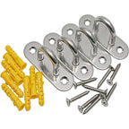 Buy now 4 Pcs 3.1 Inch 304 Stainless Steel Ceiling Hooks Pad Eyes Plate Marine Hardware Hooks with Screws at indiglob india