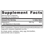 Jarrow Magnesium Glycinate, Support Relaxation & Healthy Sleep, 90 Capsules | 360mg per Serving, 90 Veggie Capsules, 30 Day Supply, Bioavailable Form of Magnesium, Gentle on Stomach