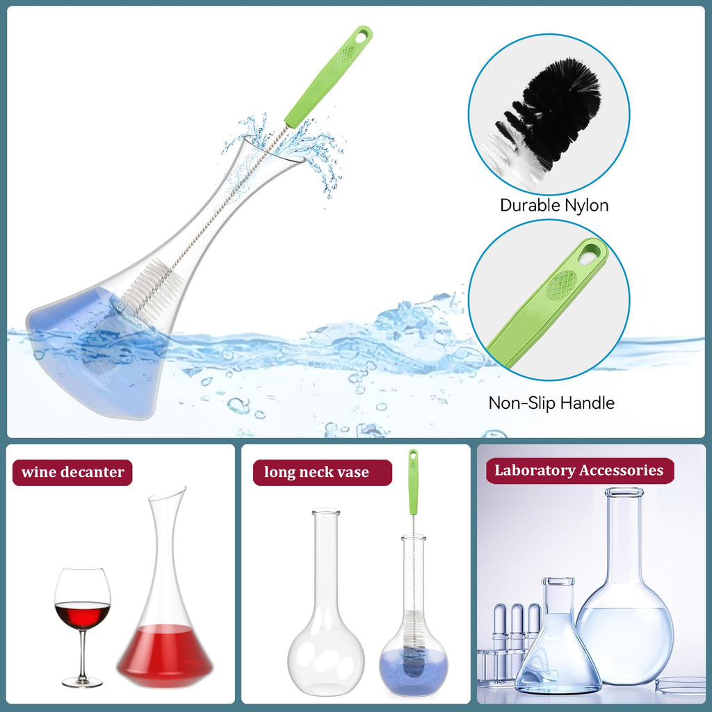 Set of 12 Tube Pipe Cleaners Brush Kit - Bottle & Long Straw Cleaning Tools