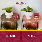 Buy now Wright's by Weiman Cream Copper and Brass Cleaner - Gently Cleans and Removes Tarnish without Scratching, Polishing Cloth Included at indiglob india