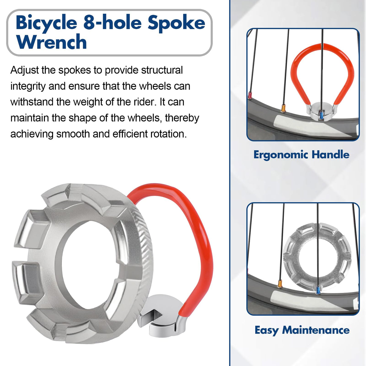 Spoke Wrench, Spoke Rim Tool Set With Storage Bag