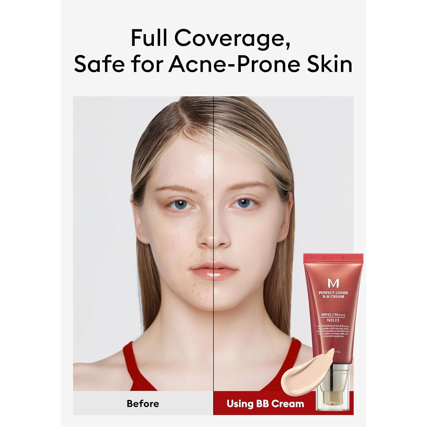 Buy now MISSHA M Perfect Cover BB Cream No.13 Bright Beige - Fair with Cool Undertone SPF 42 PA +++ 1.69 Fl Oz - Tinted Moisturizer with SPF at indiglob india