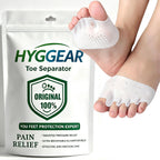 Hygear Silicone Toe Separators For Women & Men,Toe Spacers For Overlapping Toes, Foot Pain Relief for Bunions, Hammer Toe & Plantar Fasciitis, Comfortable & Breathable, 2-pack Original.