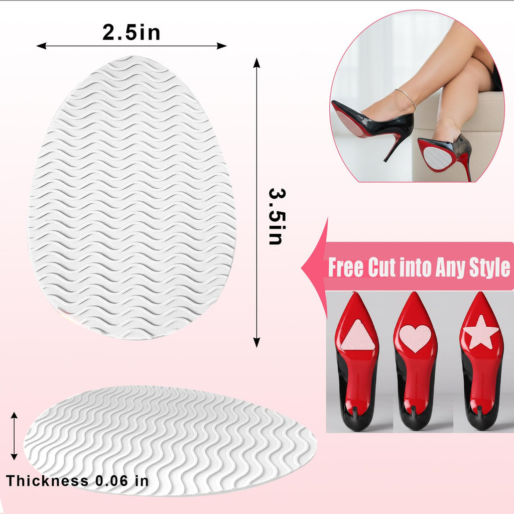 8Pcs Non Slip Shoe Pads, Invisible Shoe Sole Protector to Prevent Skid