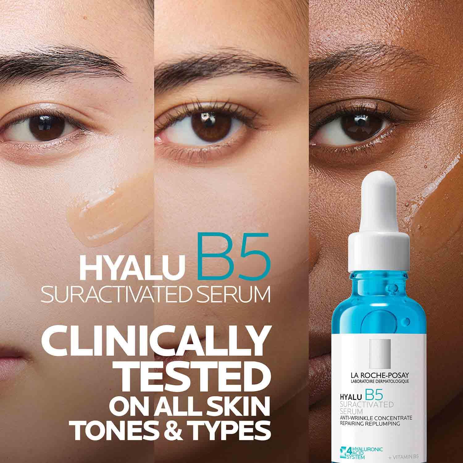 La Roche-Posay Hyalu B5 Pure Hyaluronic Acid Serum for Face, with Vitamin B5, Anti-Aging Serum for Fine Lines and Wrinkles, Plumps and Repairs Dry Skin, Safe on Sensitive Skin