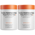 Codeage Teen Multivitamin Supplement – Daily Vitamins and Minerals for Teen Boys and Girls – Organic Whole Food Formula with Omega-3 and Vitamins A to K - 2 Pack