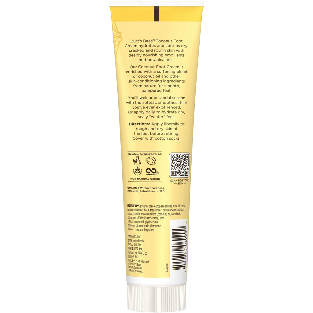 Buy now Burt's Bees Softening Foot Cream with Coconut Oil and Soap Bark, 4.3 Ounces, Pack of 3 at indiglob india
