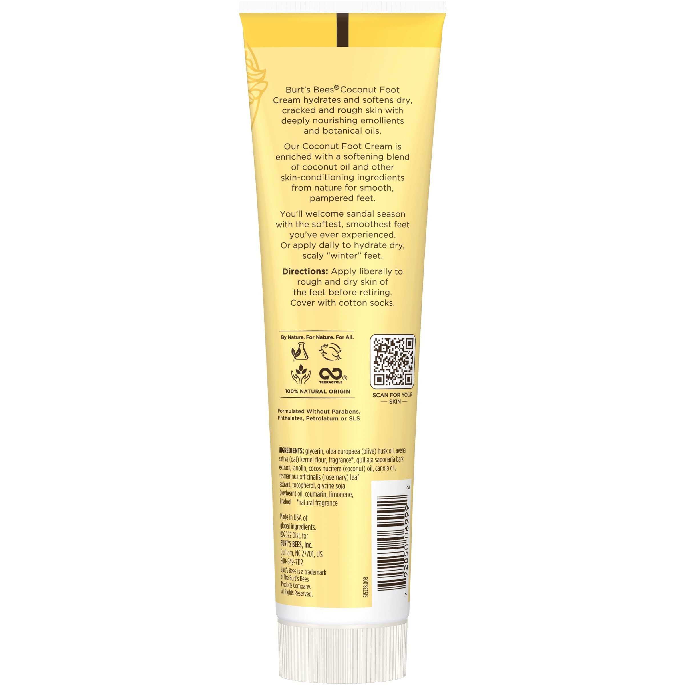 Buy now Burt's Bees Softening Foot Cream with Coconut Oil and Soap Bark, 4.3 Ounces, Pack of 3 at indiglob india