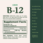 Nature’s Bounty Vitamin B12 5000 mcg Sublingual Liquid, Cardiovascular Health & Cellular Energy Support, 2 Fl Oz (1 Count)