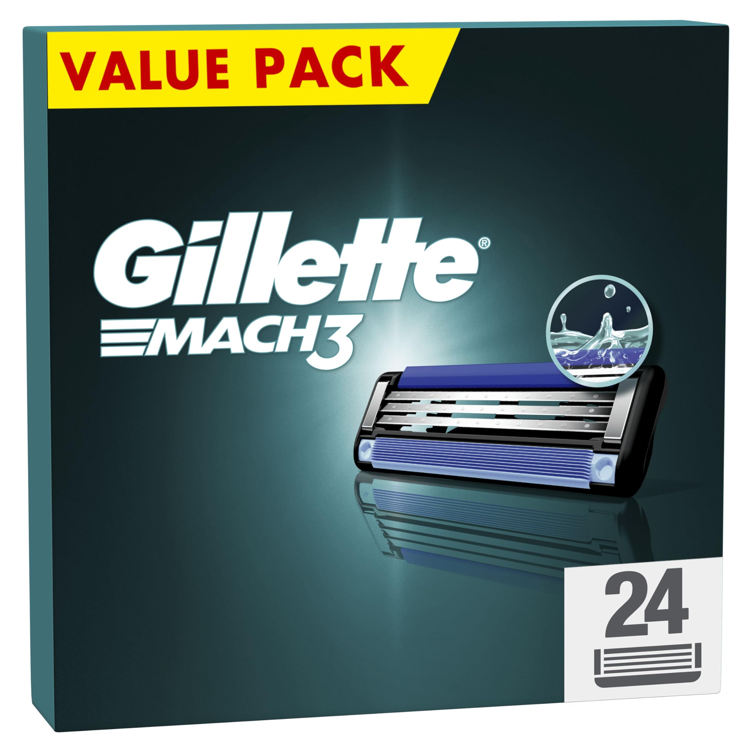 Gillette Mach3 Razor Refill Blades for Men, Packaging May Vary, Fresh, 4 Count
